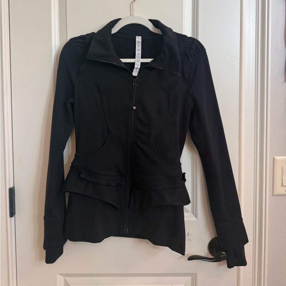 Lululemon black ruffle define jacket